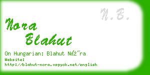 nora blahut business card